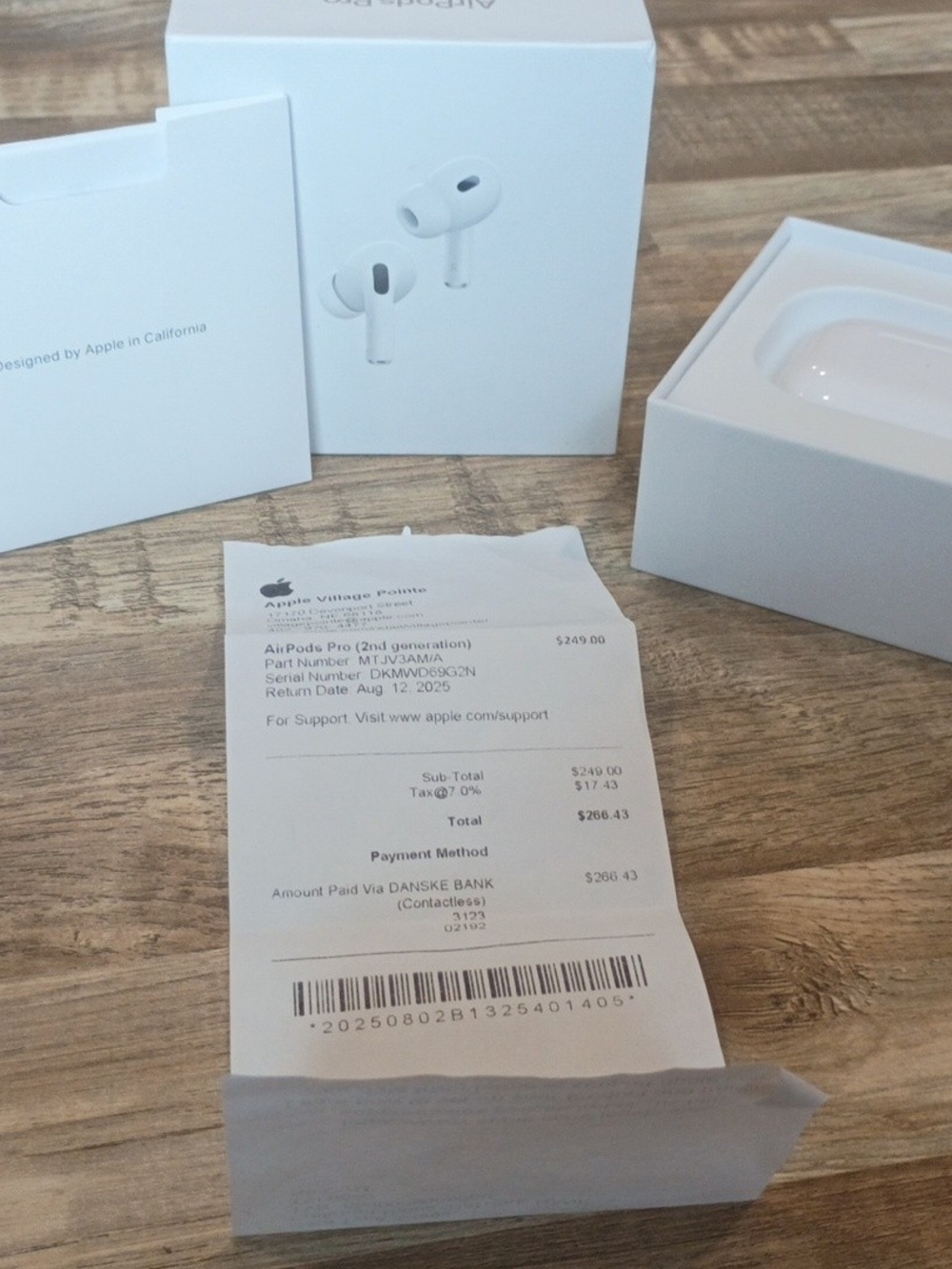 Apple AirPods Pro 2nd Gen Wireless Earbuds in White with Charging Case